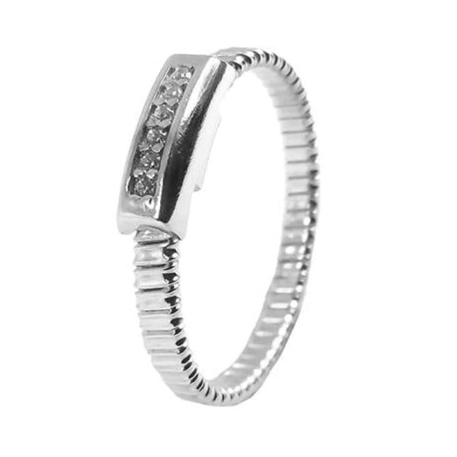 Anillo lineas con barra 6 piedras - Metalli - Default Title - Perfumisimo